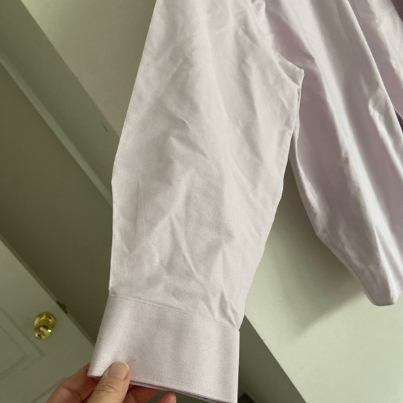 LL BEAN Wrinkle Free Traditional Fit Size 17.5-33 Light Purple - Picture 4 of 5